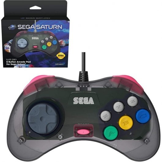 Retro-Bit SEGA Saturn Gamepad Gris