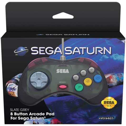 Retro-Bit SEGA Saturn Gamepad Gris