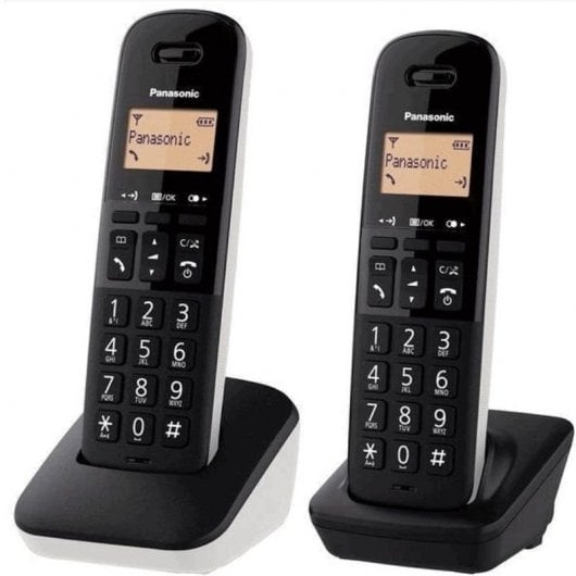 Panasonic KX-TGB612JTW Teléfono Inalámbrico Duo para Mayores Negro