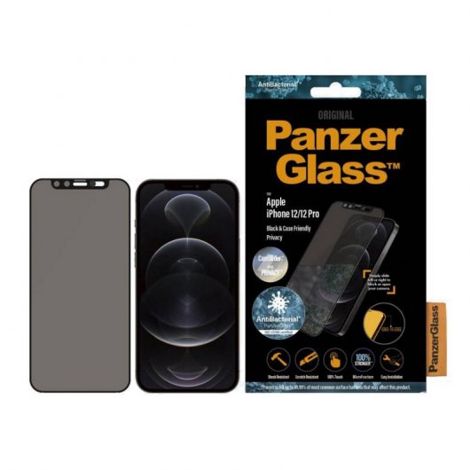 PanzerGlass P2714 Protector de Pantalla para iPhone 12/12 Pro Negro