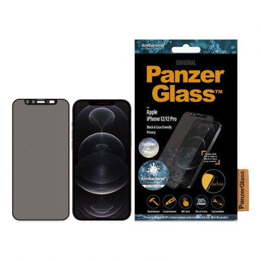 PanzerGlass P2715 Protector de Pantalla para iPhone 12 Pro Max Negro