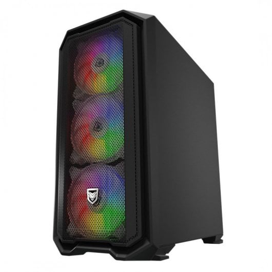 Nfortec Krater Mini Cristal Templado USB 3.0 ARGB Negro