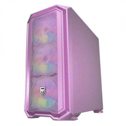 Nfortec Krater Mini Cristal Templado USB 3.0 ARGB Edición Limitada Rosa Pastel