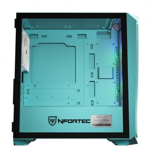 Nfortec Krater Mini Cristal Templado USB 3.0 ARGB Edición Limitada Azul Turquesa