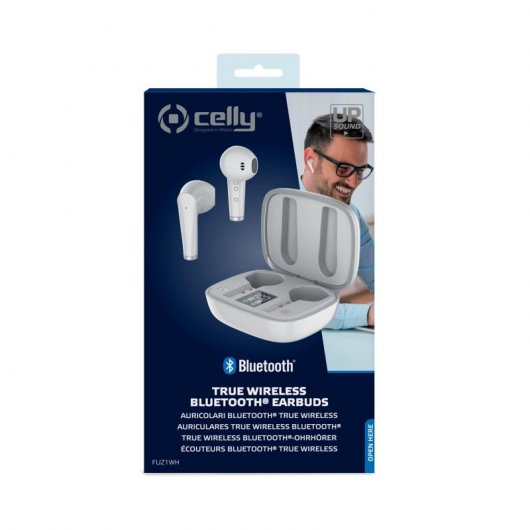 Celly Fuz1 Auricolare Wireless In-ear Musica e Chiamate Bluetooth Bianco