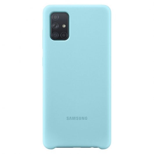 Samsung Silicone Cover Funda Azul para Samsung Galaxy A71