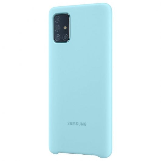 Samsung Silicone Cover Funda Azul para Samsung Galaxy A71