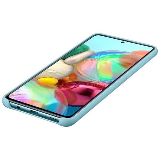 Samsung Silicone Cover Funda Azul para Samsung Galaxy A71