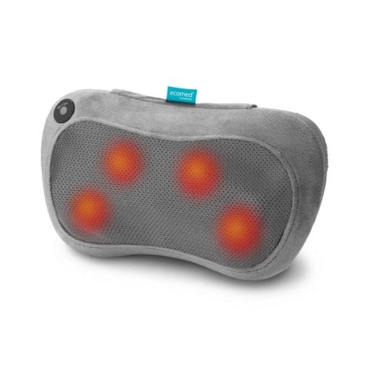 Cojim de Massagem Ecomed 23309 Shiatsu 24W 4 Cabeças Rotativas Calor Preto