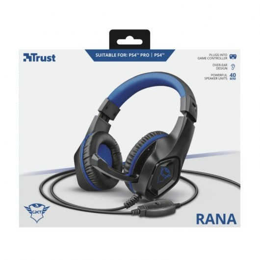 Trust GXT 404B Rana Auriculares Gaming Negro/Azul