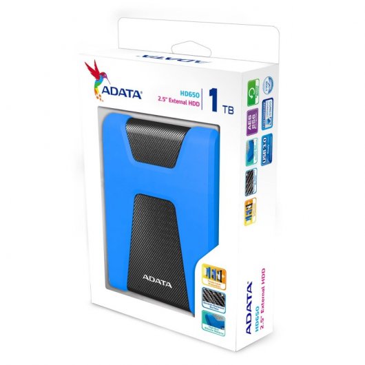 ADATA HD650 Externe Festplatte 1 TB 2.5" Micro-USB B 3.2 Gen 1 (3.1 Gen 1) Blau