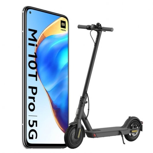 Xiaomi Pack Mi 10T Pro 5G 8GB/128GB 6,67'' Prateado + Mi Electric Scooter Essential Preta