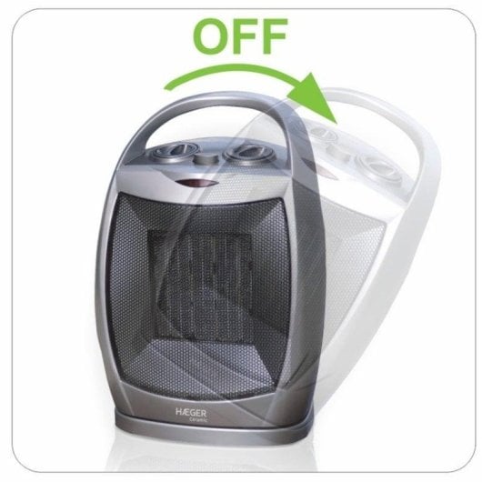 Chauffage Céramique Haeger FH-15C.012A 1500W Oscillation 90° Sécurité