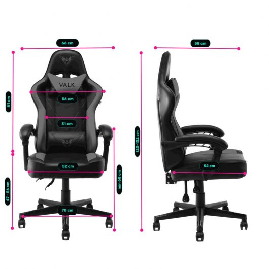 Valk Gaming Eyra Silla Gaming Roja/Negra