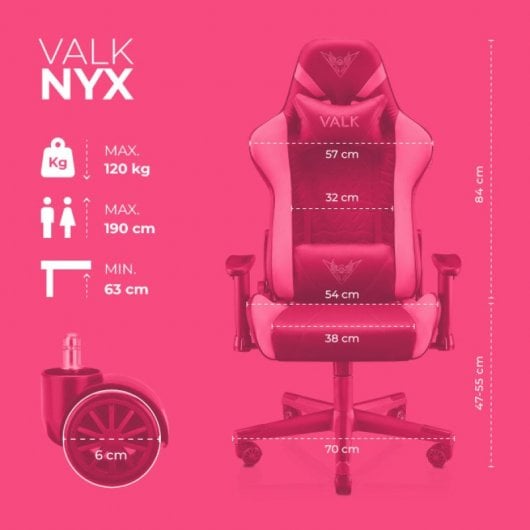 VALK Nyx Silla Gaming Azul/Negra