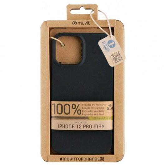 Muvit Recycletek Black Case für Apple iPhone 12 Pro Max