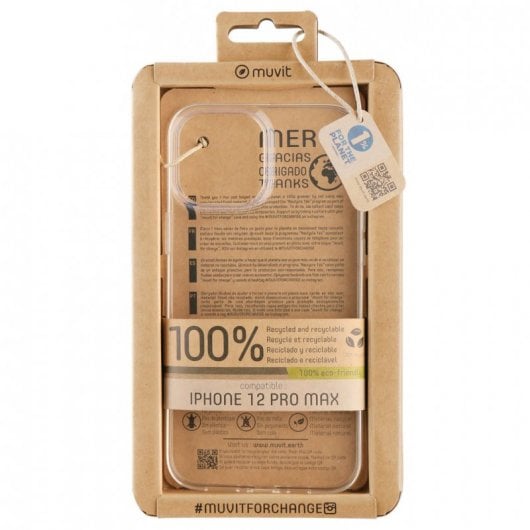 Muvit Recycletek Transparent Case für Apple iPhone 12 Pro Max