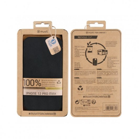 Custodia Muvit Folio nera per Apple iPhone 12 Pro Max