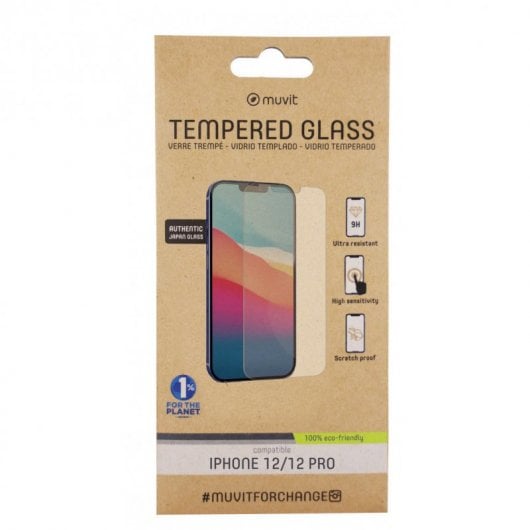 Muvit Protector de Pantalla para Apple iPhone 12/ 12 Pro