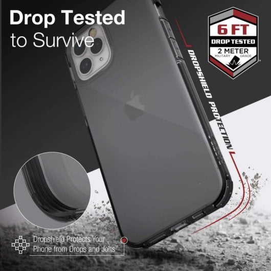 Raptic Funda Clear Negra para Apple iPhone 12/ 12 Pro