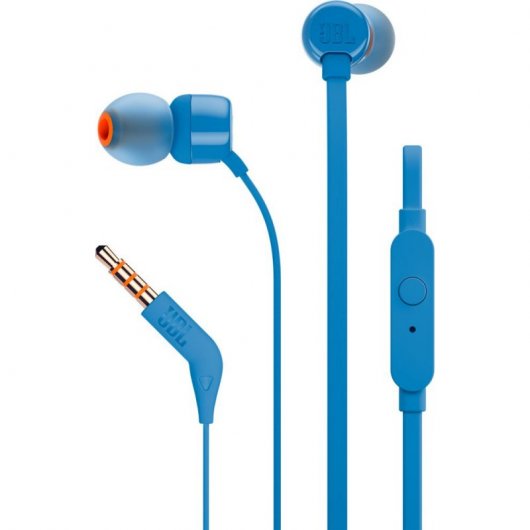 Cuffie JBL T110 con microfono Blu