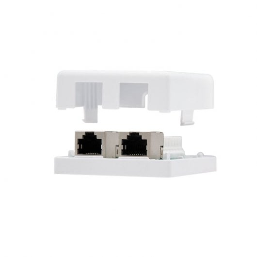 Nanocable Encaixe de  superfície RJ45 Cat.6 FTP 2 Entradas Branco