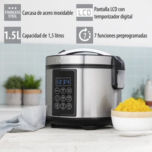 Tristar RK-6132 Arrocera Digital y Multicooker 1.5L 500W