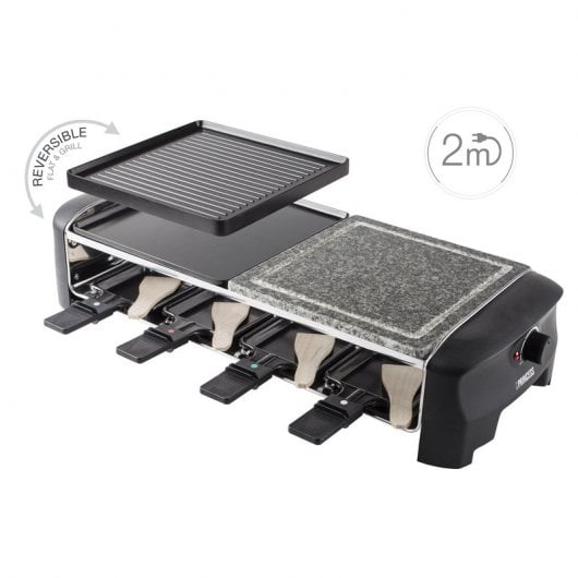 Princess 162820 Stone & Grill Party Grelha Raclette para 8 Pessoas 1300W