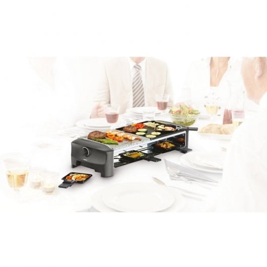 Princess 162820 Stone & Grill Party Grelha Raclette para 8 Pessoas 1300W