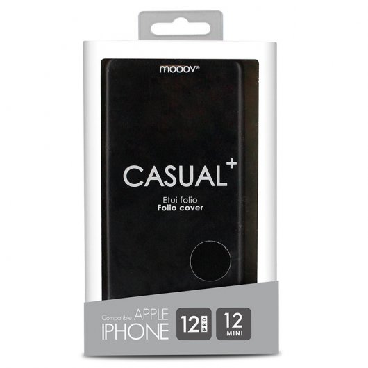 Mooov Funda Folio Negra para iPhone 12/12 Pro