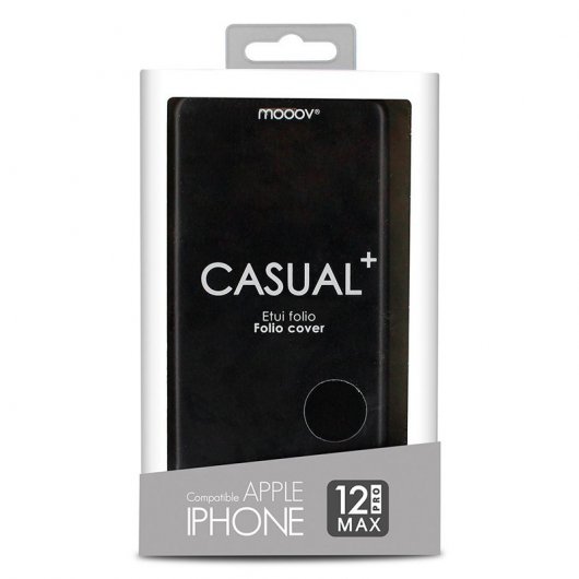 Mooov Funda Folio Negra para iPhone 12 Pro Max