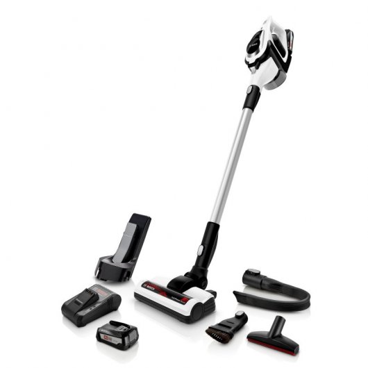 Bosch Unlimited BBS812PCK Aspirador Escoba sin Bolsa 18V Blanco