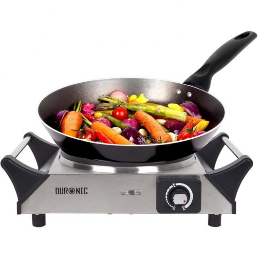 Duronic HP1BK Placa Eléctrica Portátil 1500W Inox