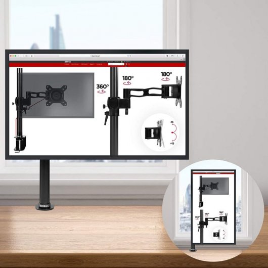 Duronic DM251X2 Soporte de Mesa Monitor 13"-27" VESA 100x100 Máx 8Kg