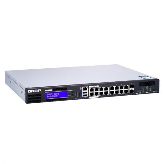 Qnap QGD-1600P-4G Switch Gestito 14 Porte RJ45 Gigabit PoE + 2 Porte 1GbE SFP/RJ45