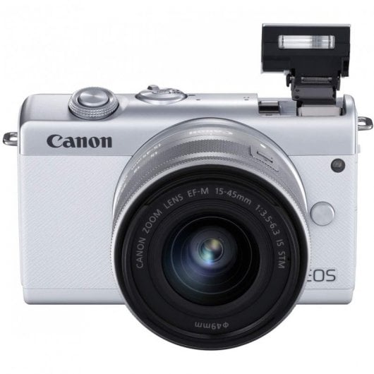 Canon EOS M200 24.1MP WiFi Branca + EF 15-45mm F3.5-6.3 IS STM