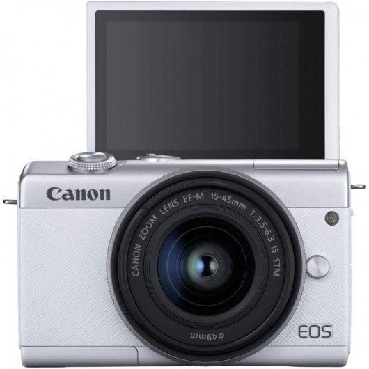 Canon EOS M200 24.1MP WiFi Branca + EF 15-45mm F3.5-6.3 IS STM