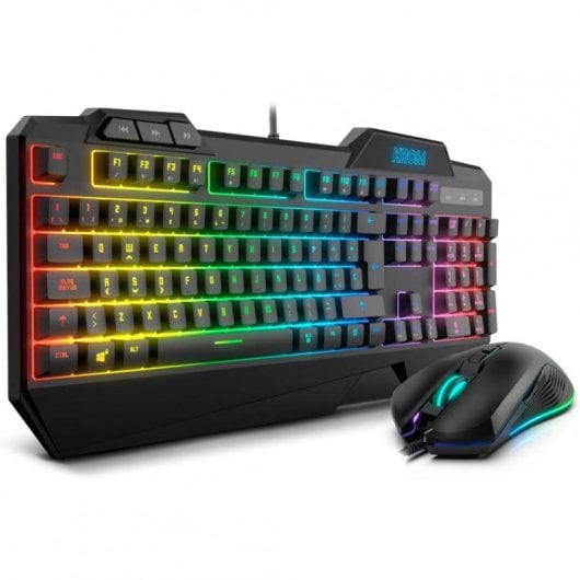 Tastiera da gioco ibrida + mouse Krom Krusher RGB