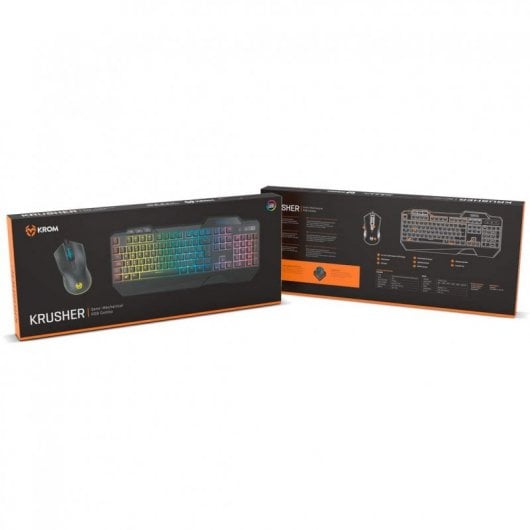 Tastiera da gioco ibrida + mouse Krom Krusher RGB