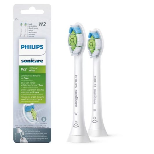 Recargas Escovas Dentes Philips Sonicare W2 Optimal White 2 Unidades Clareamento Dental