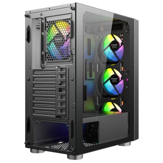 ATX Behuizing Tempest Airflow Umbra RGB Zwart 4x ARGB Ventilatoren Glas