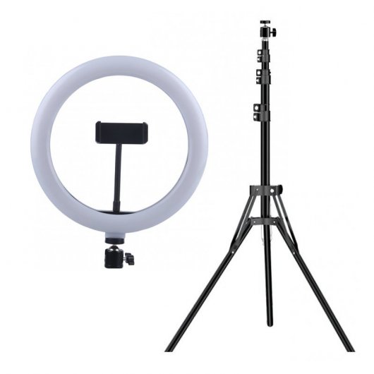 Fluxs Saturno Pack Anillo LED de 12" Regulable + Trípode de Altura Regulable