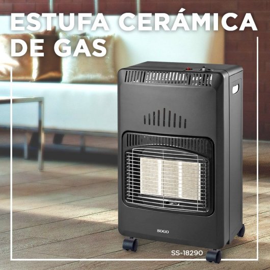 Sogo SS-18290 Estufa Cerámica de Gas Plegable 4200W