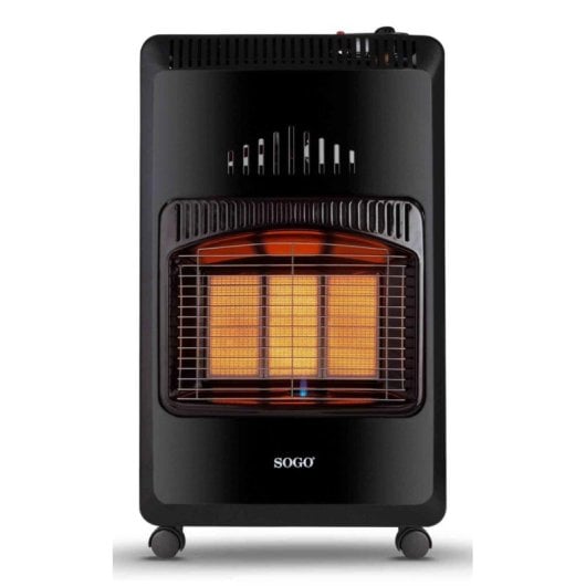 Estufa a Gás Cerâmica Sogo SS-18290 4.200W Plegável com Segurança Antitombo
