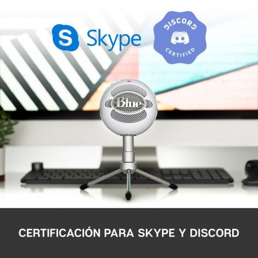 Blue Microphones Snowball ICE Micrófono para Grabación y Transmisión en PC Blanco