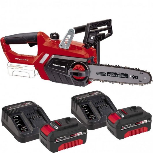 Einhell GE-LC 18 Li Motosierra Inalámbrica + 2 Baterías 18V 4.0Ah + 2 Cargadores