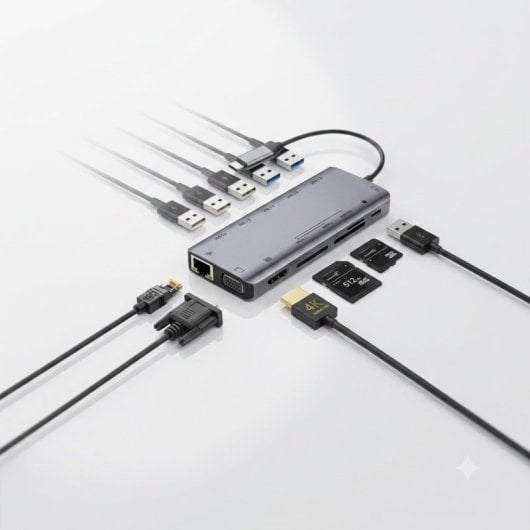 SilverHT Logan Typ-C-Adapter 13 in 1 Aluminium