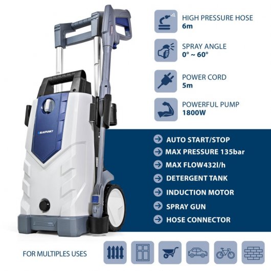 Blaupunkt PW5200I Hidrolimpiadora Alta Preción 1800W