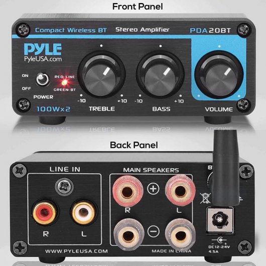 Pyle PDA20BT Mini Amplificador Digital 200W