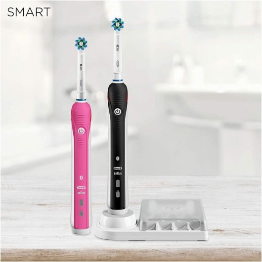 Oral-B Smart 4 4900 Pack 2 Cepillos Eléctricos Rosa/Negro